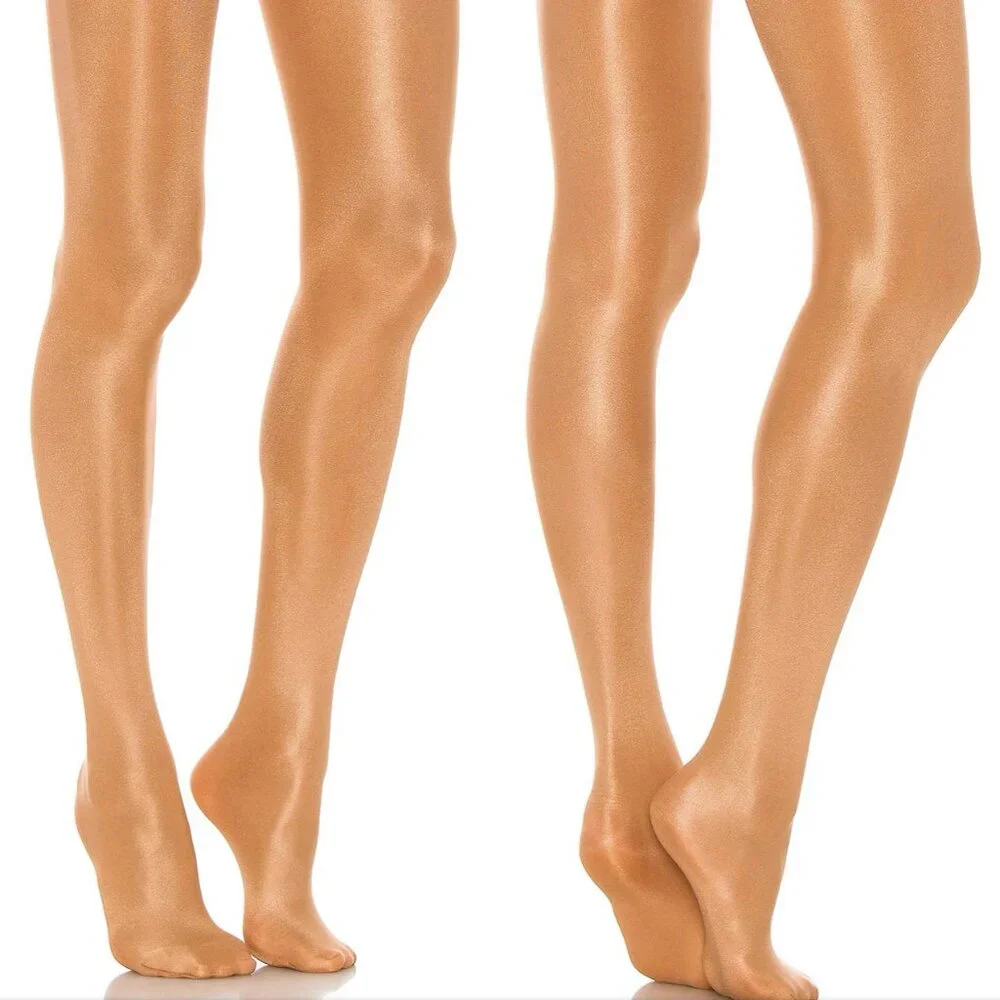 NEW Medium Wolford Neon 40 Tights in Gobi Nude Tan Sheer Stockings